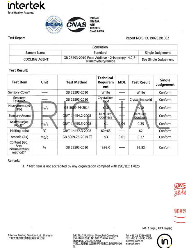 Intertek Certificate 