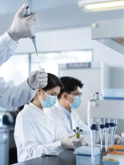 Flavor scientists working in the matai Flavor R&D laboratory in Xi'an